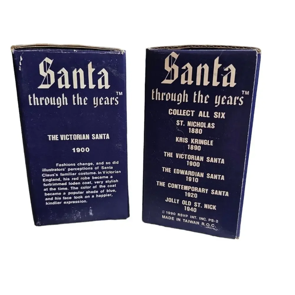 Vintage 1990's Christmas Santa Through the Years Set of 3